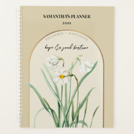 Agenda Mes de Flor de Nacimiento Personalizado Diciembre 