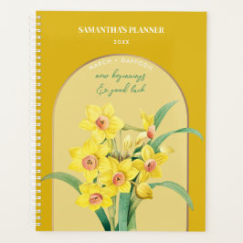 Agenda Mes personalizado de las flores de nacimiento Marz