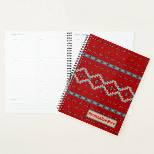 Agenda Mesas del suroeste Rojo y Turquesa Personalizadas