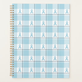 Agenda Mesothelioma Cancer Awareness Plaid Light Blue