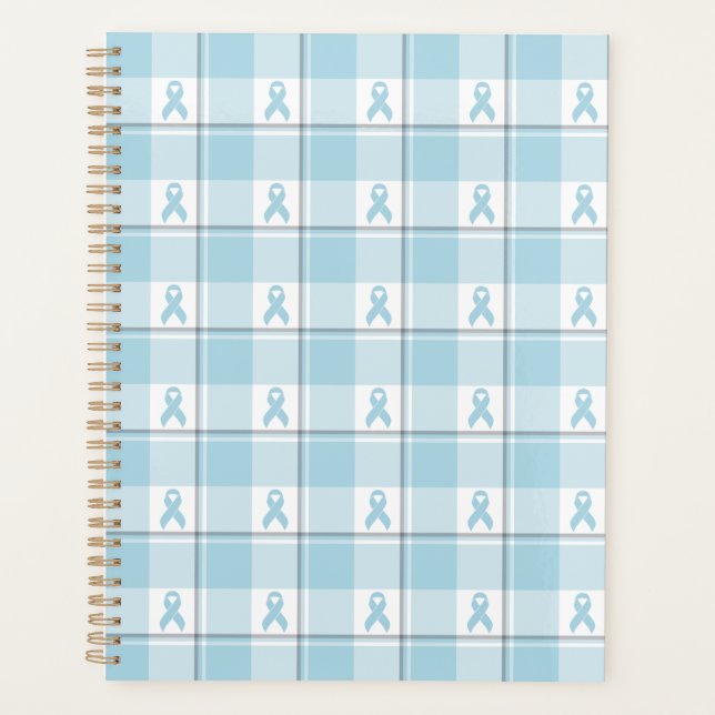 Agenda Mesothelioma Cancer Awareness Plaid Light Blue (Anverso)