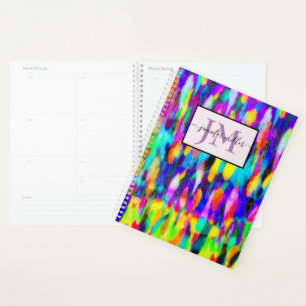 Agenda Mezcla abstracta brillante personalizada