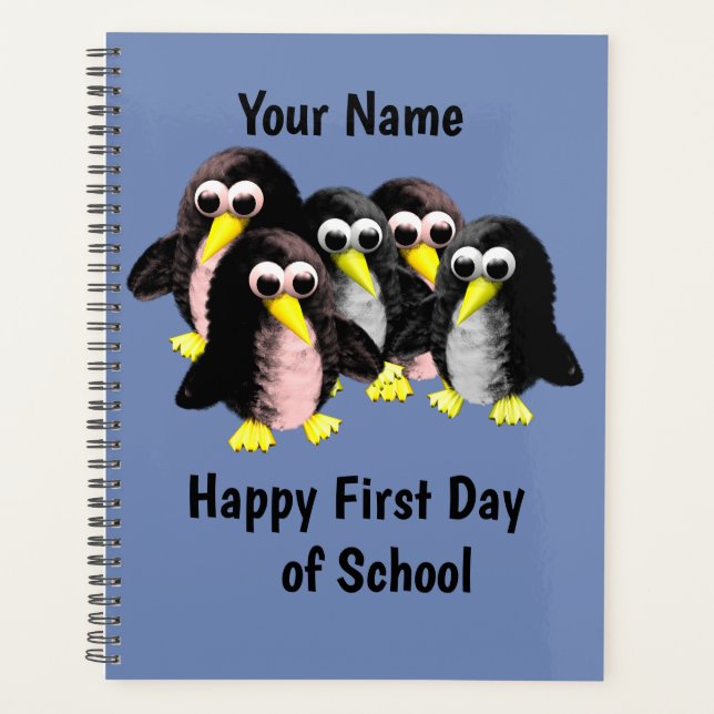 Agenda Mi amigo el pingüino, personalizado para los niños (Anverso)