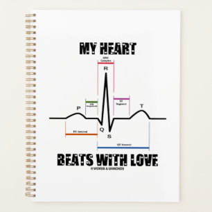 Agenda Mi Corazón late con amor electrocardiograma ECG