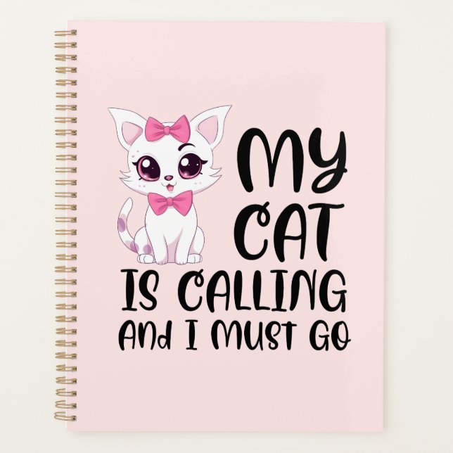 Agenda Mi gato está llamando y debo irme (Anverso)