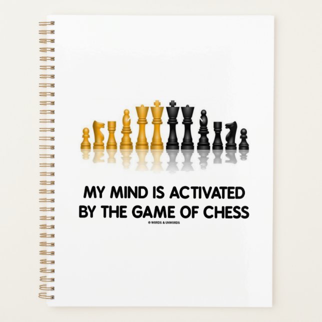 Agenda Mi Mente Está Activada Por El Juego Del Ajedrez (Anverso)