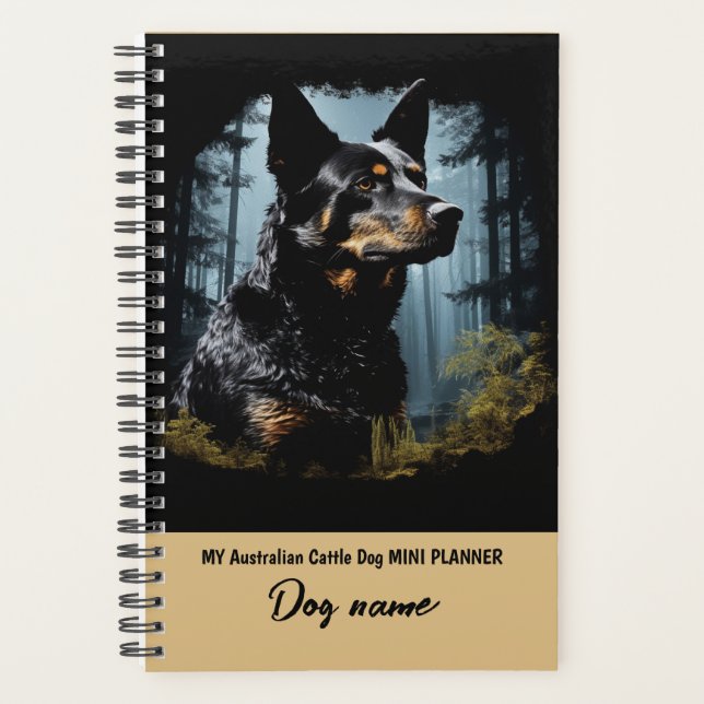 Agenda Mi Personalizado Nombre Perro Retrato de Perro Gan (Anverso)