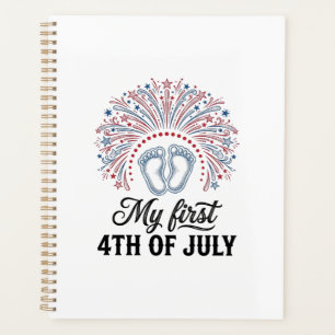 Agenda Mi Primer 4 de Julio Bebé Pies Camiseta Patriótica