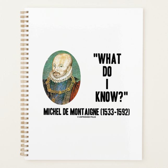 Agenda Michel de Montaigne ¿Qué sé? Cita (Anverso)