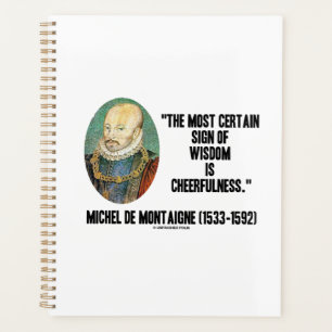 Agenda Michel de Montaigne Rótulo De Sabiduría Alegría