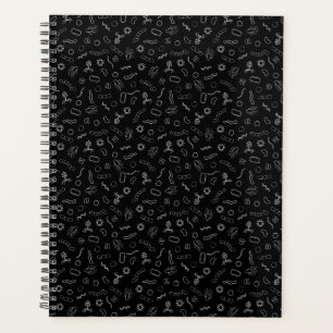 Agenda Microbiología - Blanco sobre negro