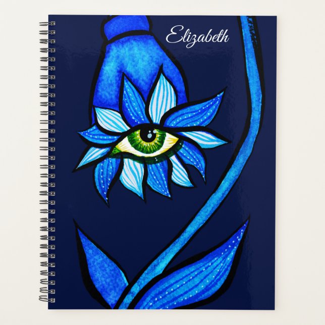 Agenda Midnight Gothic Eye Flower - Dark Blue Botanical (Anverso)