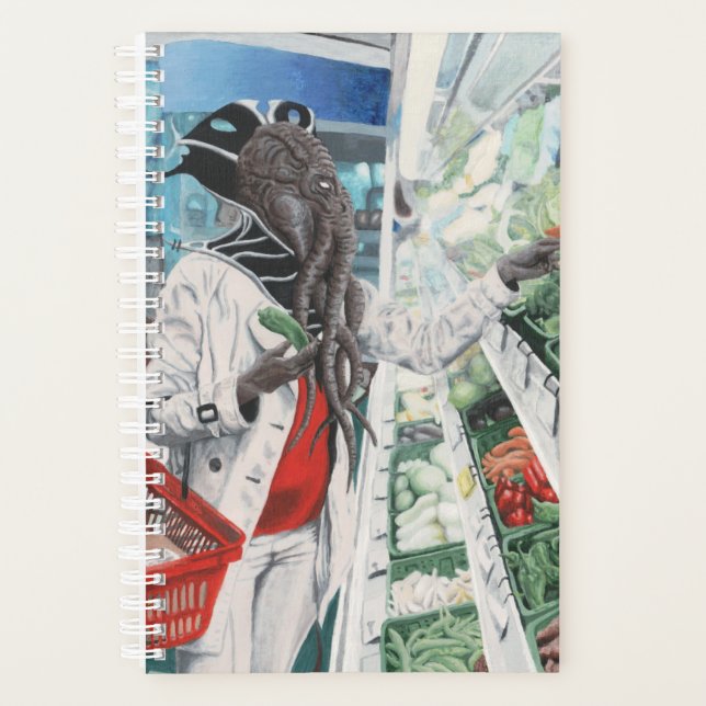 Agenda Mind Flayer Grocery Shopping Fantasy Art Planner (Anverso)