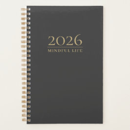 Agenda Mindful Life Custom Initials |  2026 Minimalist