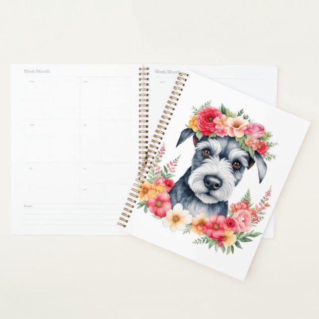 Agenda Mini Schnauzer Floral (Demostración)
