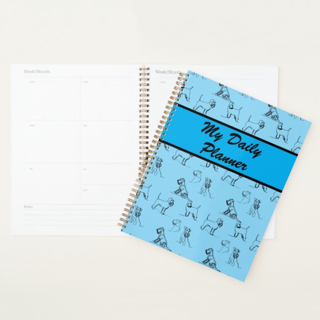 Agenda Miniature Schnauzer Azul Claro (Demostración)