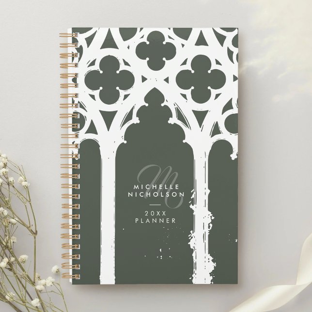 Agenda Minimal Classic Gothic Window Typography Olive (Subido por el creador)