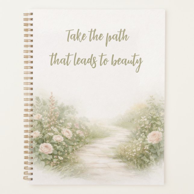 Agenda Minimal Garden Path Inspirational Planner (Anverso)