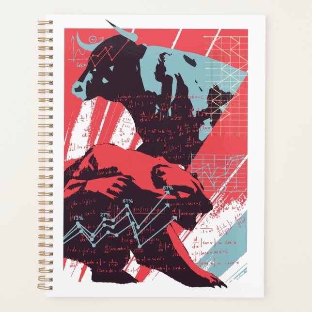 Agenda Minimal Stock Market Bull Bear Chart (Anverso)