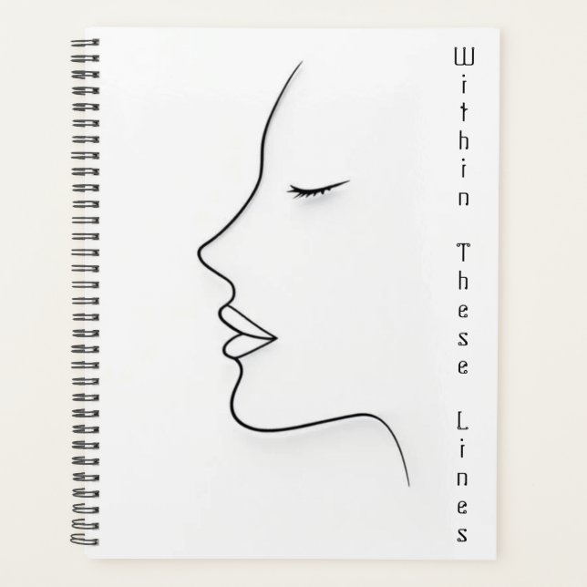 Agenda Minimalist Continuous Line Art Planner (Anverso)