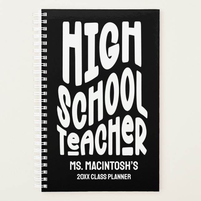 Agenda Minimalist High School Teacher Class Planner (Anverso)