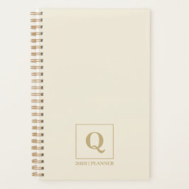 Agenda Minimalist & Modern Monogram Light Cream feminine