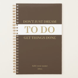 Agenda Minimalist simple dark brown to do