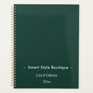 Agenda Minimalista Boutique de lujo Emerald Green