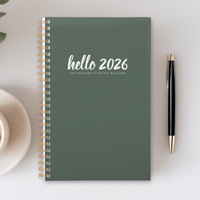 Agenda Minimalista Hello 2026 GreenPlanner (Subido por el creador)