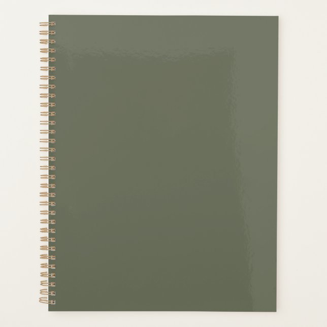 Agenda Minimalista Moss Green Weekly Planner - Personaliz (Anverso)
