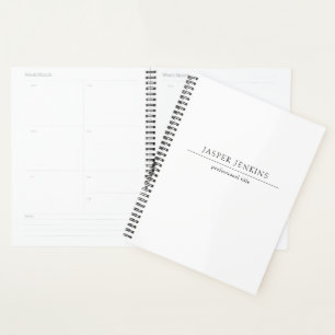 Agenda Minimalista negro y blanco moderno