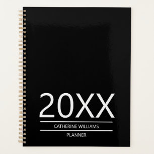 Agenda Minimalista Personalizado Blanco Y Negro