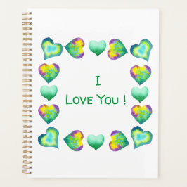 Agenda Minimalista romántico te amo El día de San Valentí