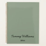 Agenda Minimalista Sage Green Profesional Simple<br><div class="desc">Estos sencillos y minimalistas se pueden personalizar para incluir un nombre o cualquier texto de su elección. Si no desea ningún texto y prefiere sólo un blanco,  puede simplemente borrar el texto.</div>