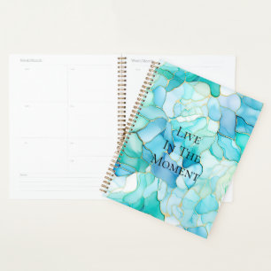 Agenda Mint Aqua Pearl Gold Marble
