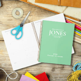 Agenda Mint Green personalizado | Negocios