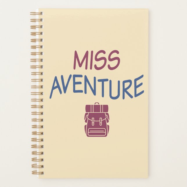 Agenda Miss Aventure. Idée cadeau Voyages (Anverso)