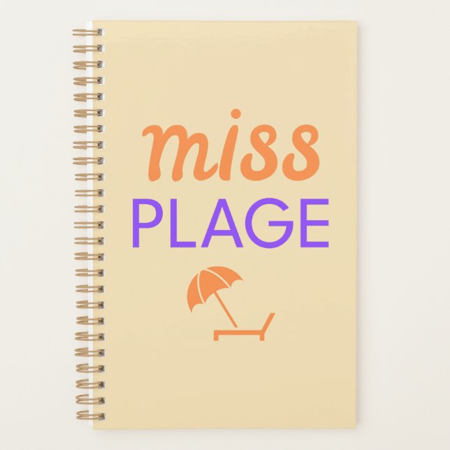 Agenda Miss Plage. Idée cadeau Vacances (Anverso)
