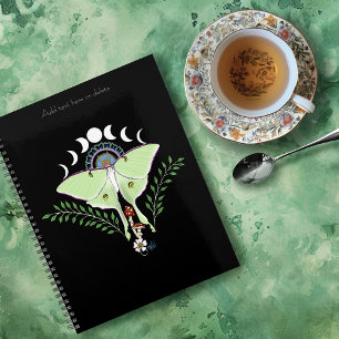 Agenda Mística Luna Mariposa Etérea Verde Celestial