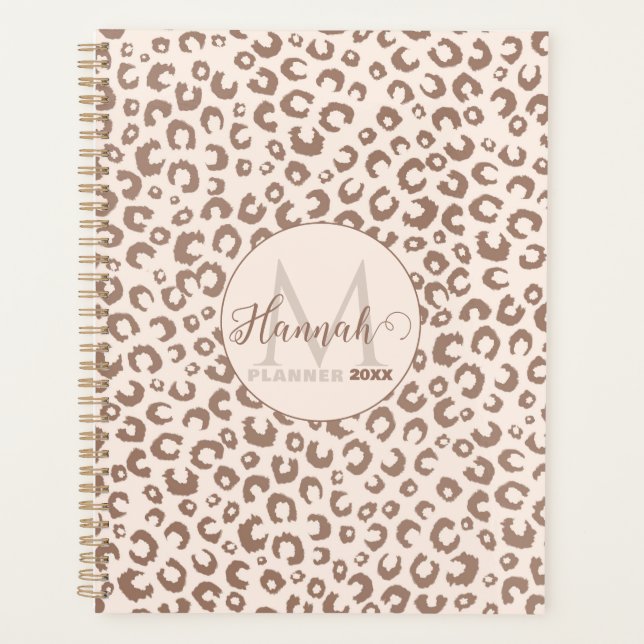 Agenda Mocha Mousse y Cream Tan Leopard Pattern (Anverso)