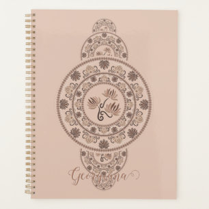 Agenda Mocha Rococo Lotus Ornamentala personalizada