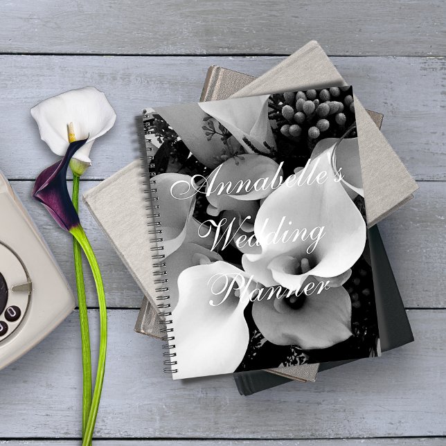 Agenda Moda Calla Lilies Noche Floral Blanca y Negra (Subido por el creador)