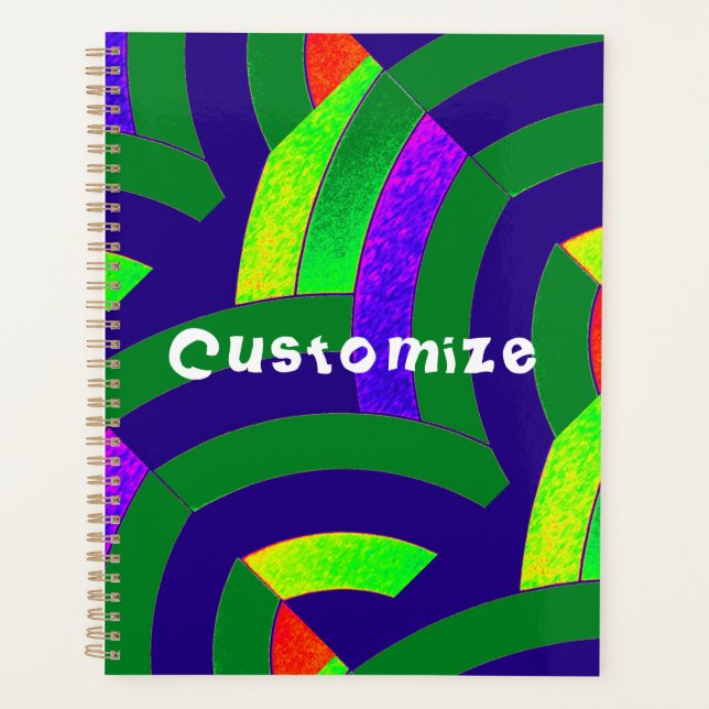 Agenda moda chevron contemporáneo sofisticado (Anverso)