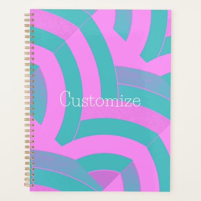Agenda moda chevron contemporáneo sofisticado (Anverso)