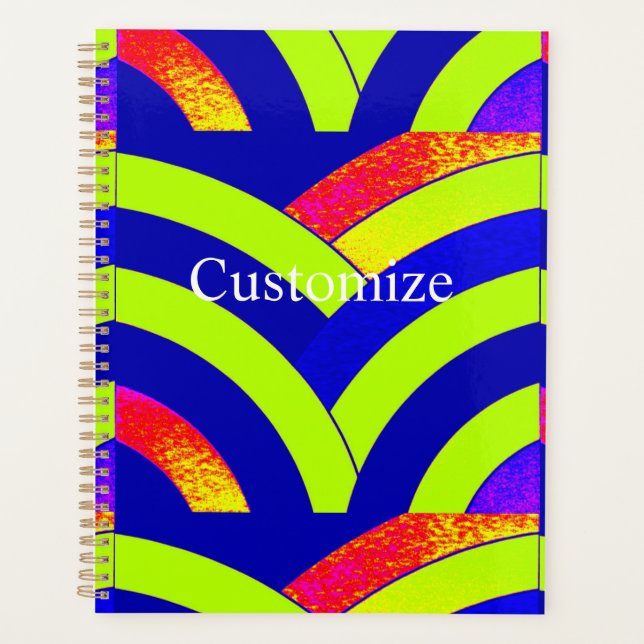Agenda moda chevron contemporáneo sofisticado (Anverso)