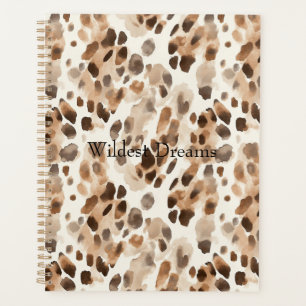 Agenda Moda Cream Brown Leopardo Animal Print