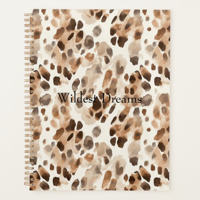 Agenda Moda Cream Brown Leopardo Animal Print (Anverso)