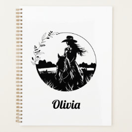 Agenda Moda del país Vaquera de Caballo Personalizada Occ