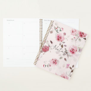 Agenda Moda Floral rosa romántica