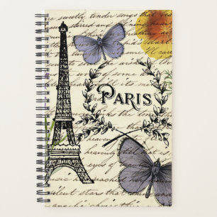 Agenda moda french butterfly scripts paris eiffel tower